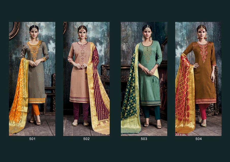 Alankar Vol-6 Kalarang Jam Silk Cotton Dress Material Alankar Vol-6 Kalarang Jam Silk Cotton Dress Material